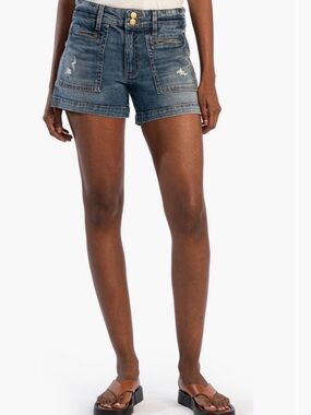 Kut from the Kloth Jane Welt Pocket High Waist Denim shorts